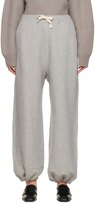 Sofie D'hoore Grey Tower Lounge Trousers In Light Grey Mel