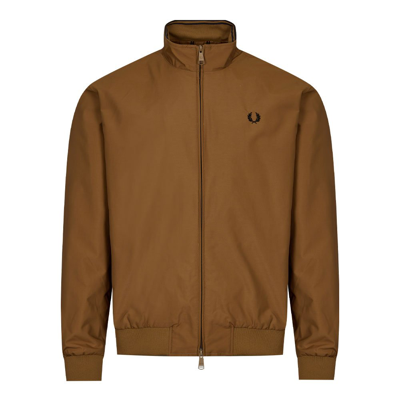 Fred Perry Brentham Bomber Jacket In Neutral