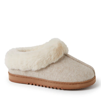 Dearfoams Women's Chloe Soft Knit Clog Slippers In White