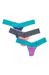 Hanky Panky Low Rise Lace Thongs In Nisc