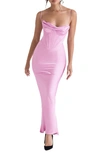 House Of Cb Charmaine Corset Dress In Pink