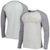 CONCEPTS SPORT CONCEPTS SPORT HEATHER GRAY LOS ANGELES CHARGERS LEDGER RAGLAN LONG SLEEVE HENLEY T-SHIRT
