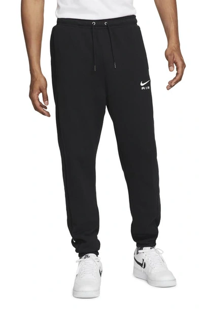 Nike Sportswear Air French Terry Pants In Black/white