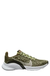 Nike Superep Go 3 Flyknit Running Shoe In Green/ Bone/ Alligator/ White