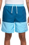Nike Men's  Sportswear Sport Essential Woven Lined Flow Shorts (long) In Blue