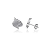 Dayna Designs Louisville Cardinals Team Logo Silver Post Earrings In Silver