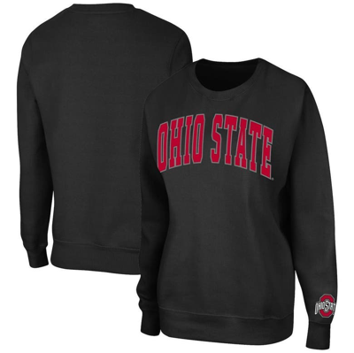 Colosseum Women's Black Ohio State Buckeyes Campanile Pullover Sweatshirt