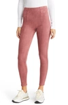 Spanx Faux Suede Leggings In Rich Rose