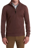 Billy Reid Double Knit Half-zip Pullover In Maroon