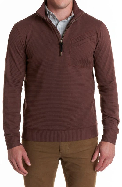 Billy Reid Double Knit Half-zip Pullover In Maroon
