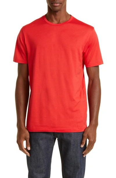 Sunspel Crewneck Supima® Cotton T-shirt In Chilli