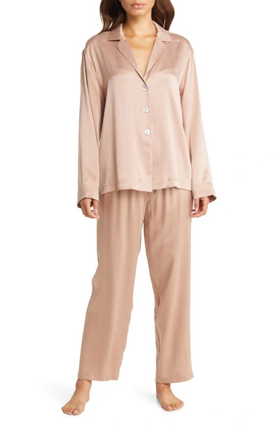 Lunya Washable Silk Pajamas In Otium Tan
