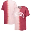 Gameday Couture Crimson Oklahoma Sooners Find Your Groove Split-dye T-shirt In Crimson