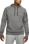 Nike Men's  Therma Therma-fit Hooded Fitness Pullover In Grey