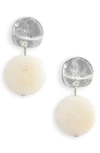 Karine Sultan Cultured Pearl Drop Earrings In Silver