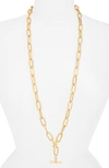 Karine Sultan Long Link Necklace In Gold