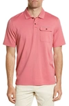 Ted Baker Chard Textured Pocket Polo In Pink