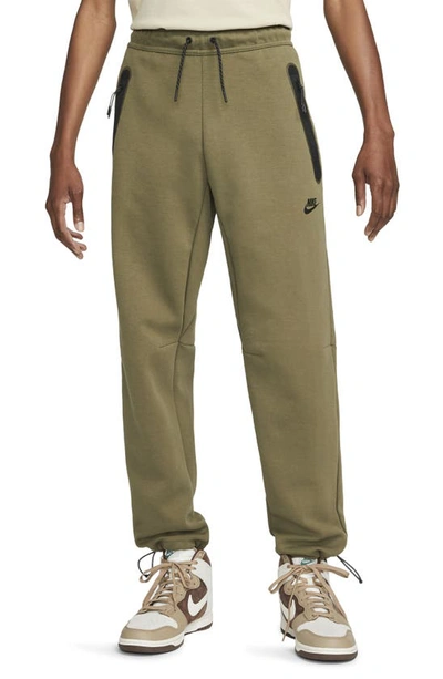 Nike Men's  Sportswear Tech Fleece Pants In Khaki/black