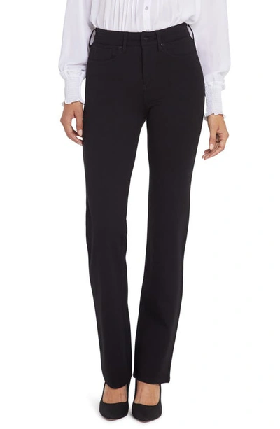 Nydj Petite Marilyn High Rise Straight Jeans In Black