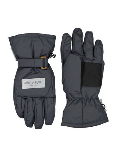 Mini A Ture Kids Gloves In Anthracite Grey