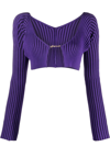 Jacquemus Purple 'la Maille Pralù' Cardigan In Viola