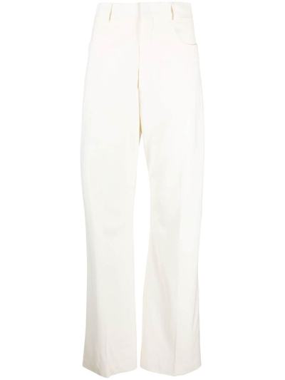Jacquemus Le Pantalon Sauge Flared Trousers In Weiss