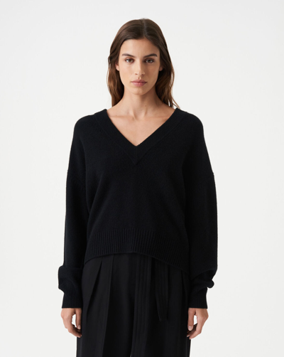 Iro Lilween V-neck Cashmere Sweater In Black