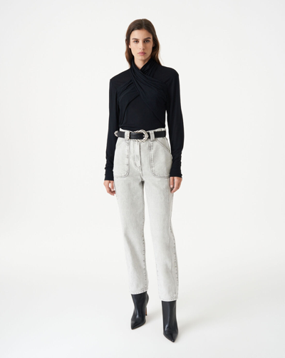 Iro Toddy High-waisted Jeans In Bleached Grey