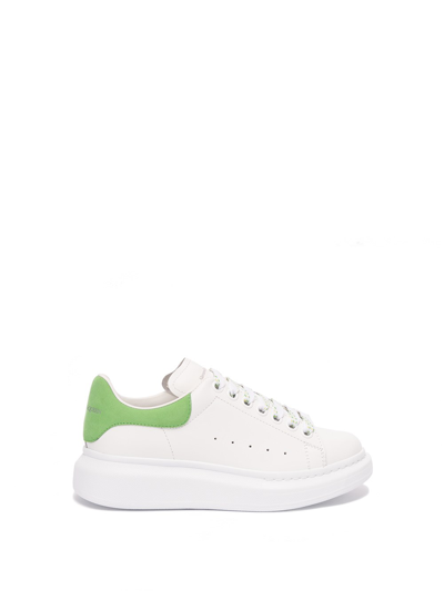 Alexander Mcqueen Oversize Sneakers In White,bright Green