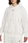 Nike Women's  Sportswear Phoenix Fleece Oversized Pullover Hoodie In Sail/ Black