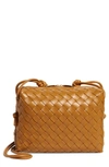 Bottega Veneta Small Intrecciato Leather Shoulder Bag In Cob-gold