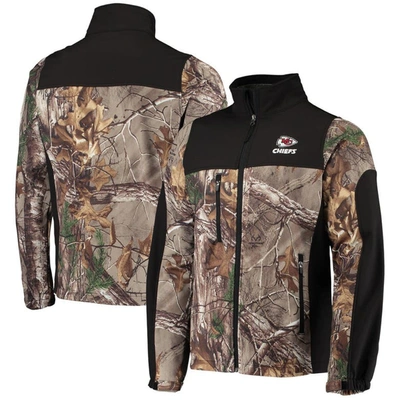 Dunbrooke Men's  Realtree Camo And Black Kansas City Chiefs Circle Hunter Softshell Full-zip Jacket In Realtree Camo,black