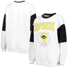 GAMEDAY COUTURE GAMEDAY COUTURE WHITE IOWA HAWKEYES IT'S A VIBE DOLMAN PULLOVER SWEATSHIRT