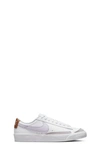 Nike Kids' Blazer Low '77 Low Top Sneaker In White/ Grape/ Metallic Copper