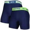CONCEPTS SPORT CONCEPTS SPORT COLLEGE NAVY/NEON GREEN SEATTLE SEAHAWKS 2-PACK BOXER BRIEFS SET