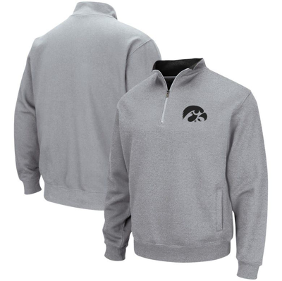 Colosseum Heathered Gray Iowa Hawkeyes Tortugas Team Logo Quarter-zip Jacket
