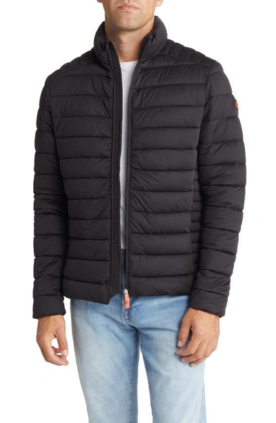 Save The Duck Ari Stretch Puffer Jacket In Schwarz