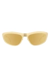 Givenchy Trifold 57mm Cat Eye Sunglasses In Tan/gold Mirror