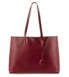 Gucci Large Leather Tote In Oxblood