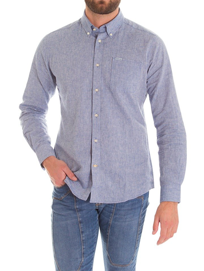 Barbour Buttoned Long In Blue