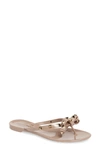 Valentino Garavani Rockstud Pvc Flat Thong Sandals In Neutrals