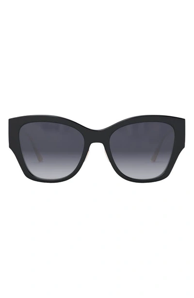 Dior 30montaigne 54mm Square Sunglasses In Shiny Black