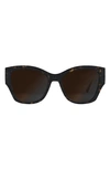 Dior 30montaigne 54mm Square Sunglasses In Tortoise/brown Solid