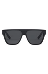 Dior B23 57mm Square Sunglasses In Black/gray Solid