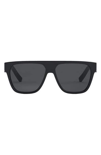 Dior B23 57mm Square Sunglasses In Black