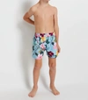 PATBO Boys - Hibiscus Swim Trunk in Celeste