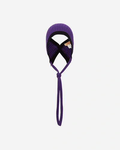 Cormio Knit Wool Bonnet In Purple