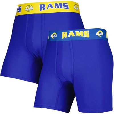 Concepts Sport Men's  Royal, Gold Los Angeles Rams 2-pack Boxer Briefs Set In Royal,gold