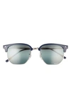 Ray Ban Clubmaster 53mm Polarized Square Sunglasses In Blue