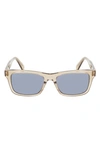 Ferragamo Gancini 54mm Rectangular Sunglasses In Transparent Sand